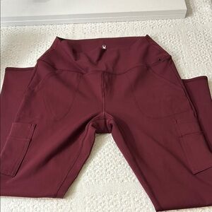 Spyder Active Performance Sangria High Rise Cargo Leggings size large